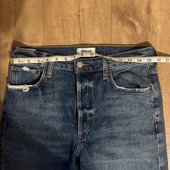 Agolde Riley long Classic Blue Jeans - Picture 9 of 10
